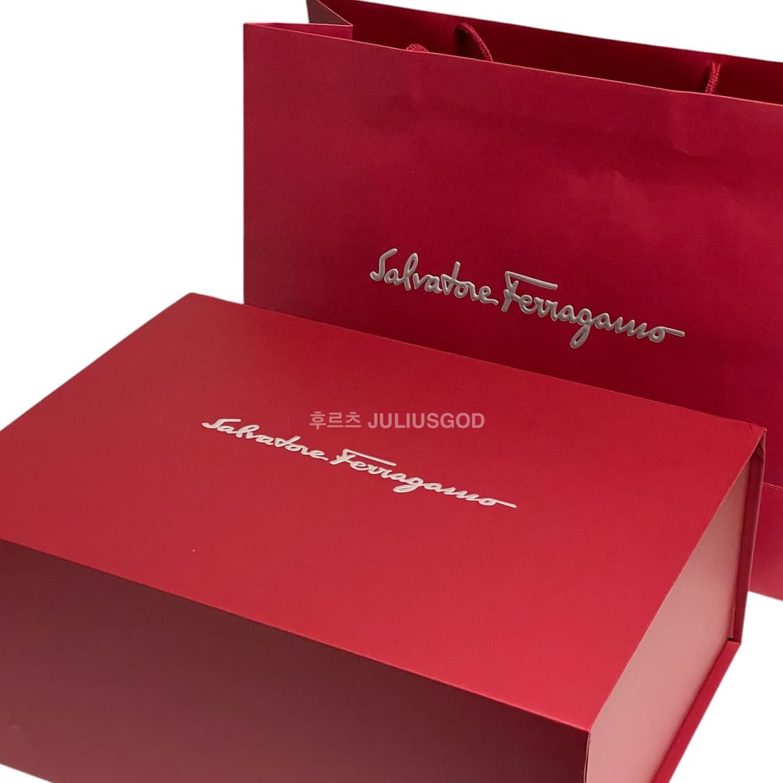 [정품/OS] Ferragamo 페라가모 레더 토트백 체인 크로스백 상품이미지10