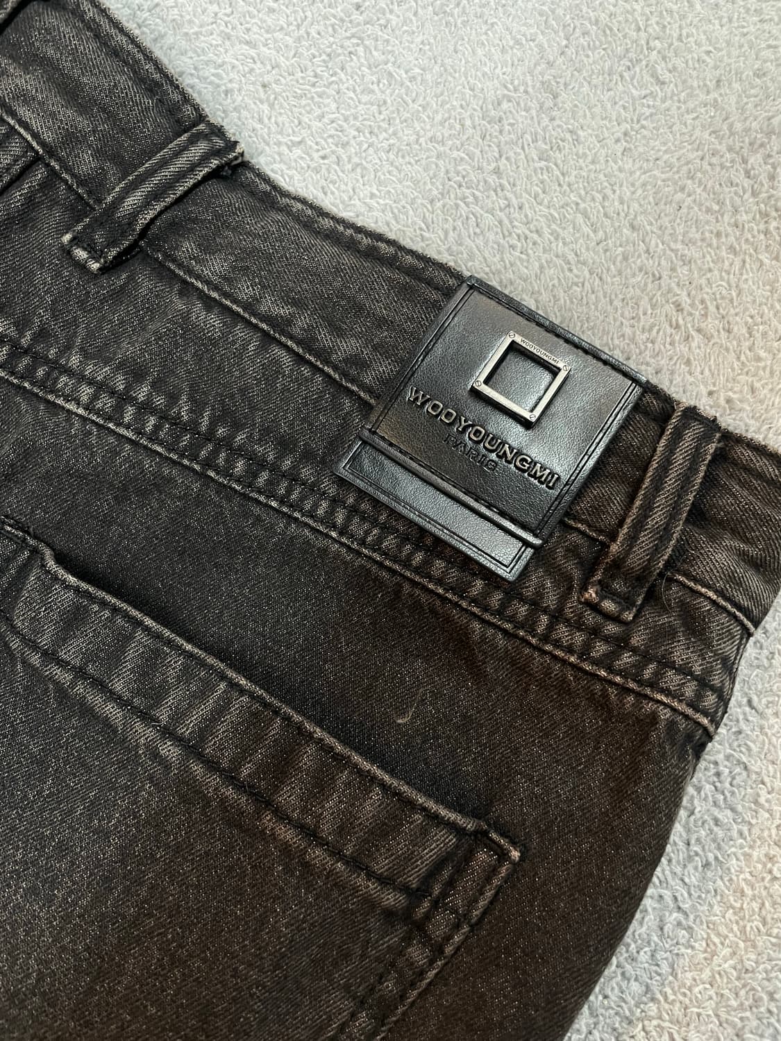 33사이즈/ 우영미 24SS 흑청 셔링 팬츠 상품이미지8