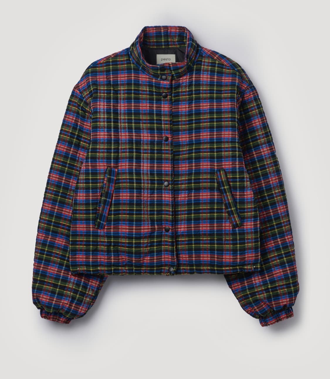 스티치 점퍼 체크 상품이미지1