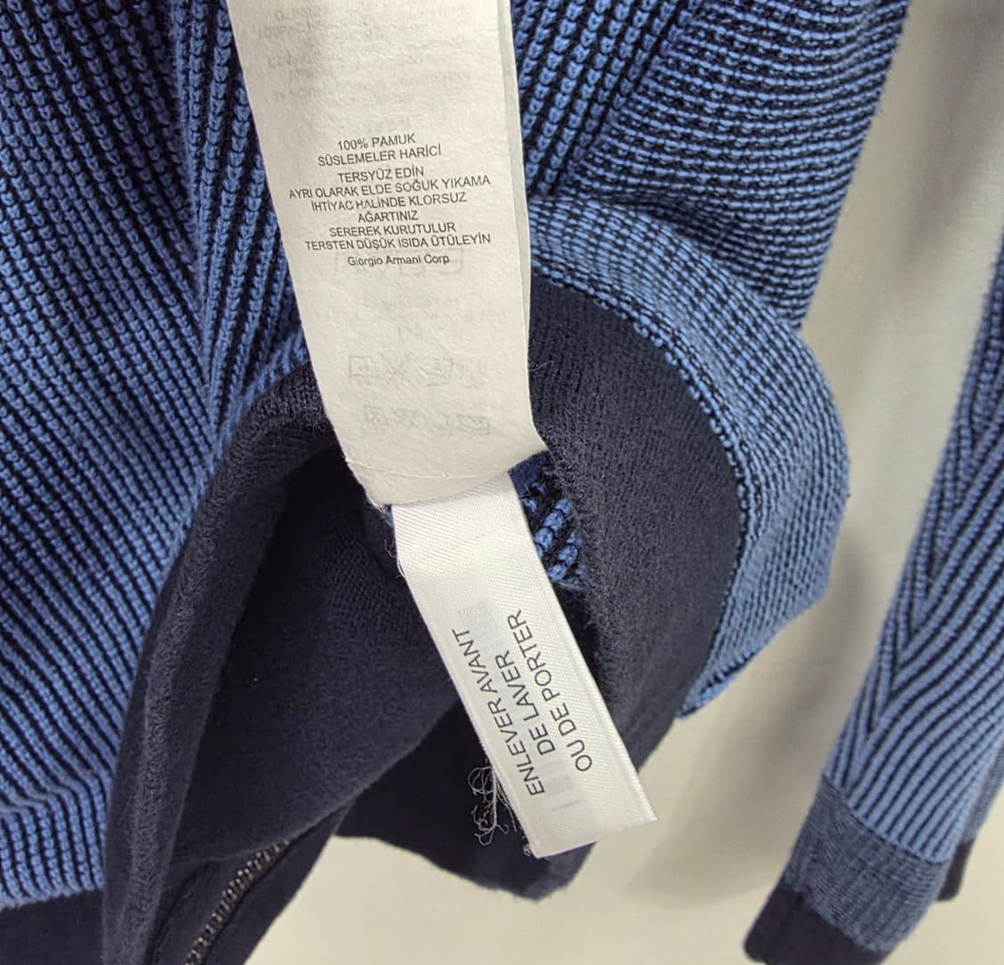아르마니 익스체인지 니트 집업 가디건(L) 상품이미지9