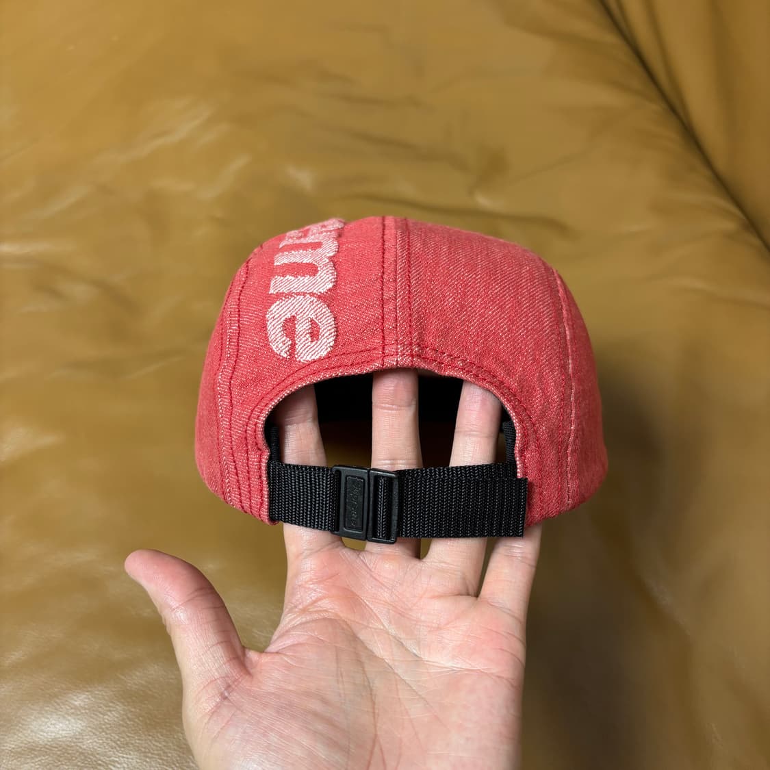 Supreme 슈프림 워시드 데님 레드 캠프캡 모자 (Denim Red) 상품이미지7