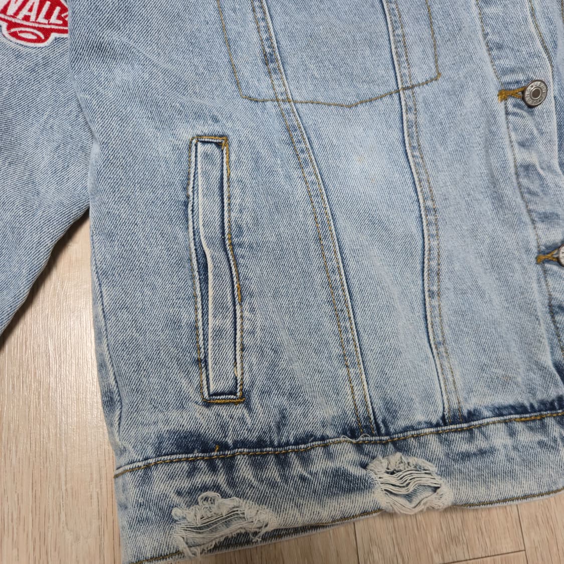 남여공용 오버핏 패치 데님 자켓 상품이미지5