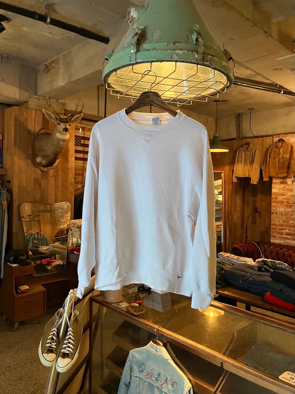 90s USA 빈티지 러셀 플레인 스웻 셔츠 맨투맨 상품이미지1