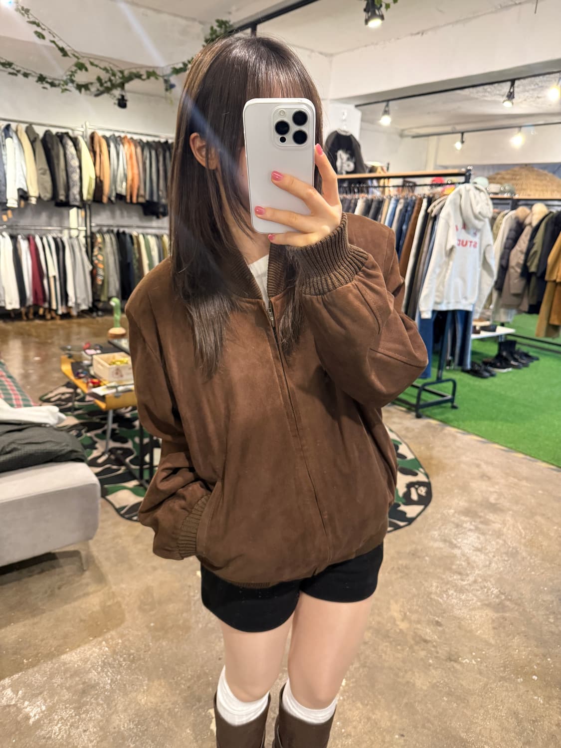 JABANG 리얼 양가죽 스웨이드 블루종 상품이미지9