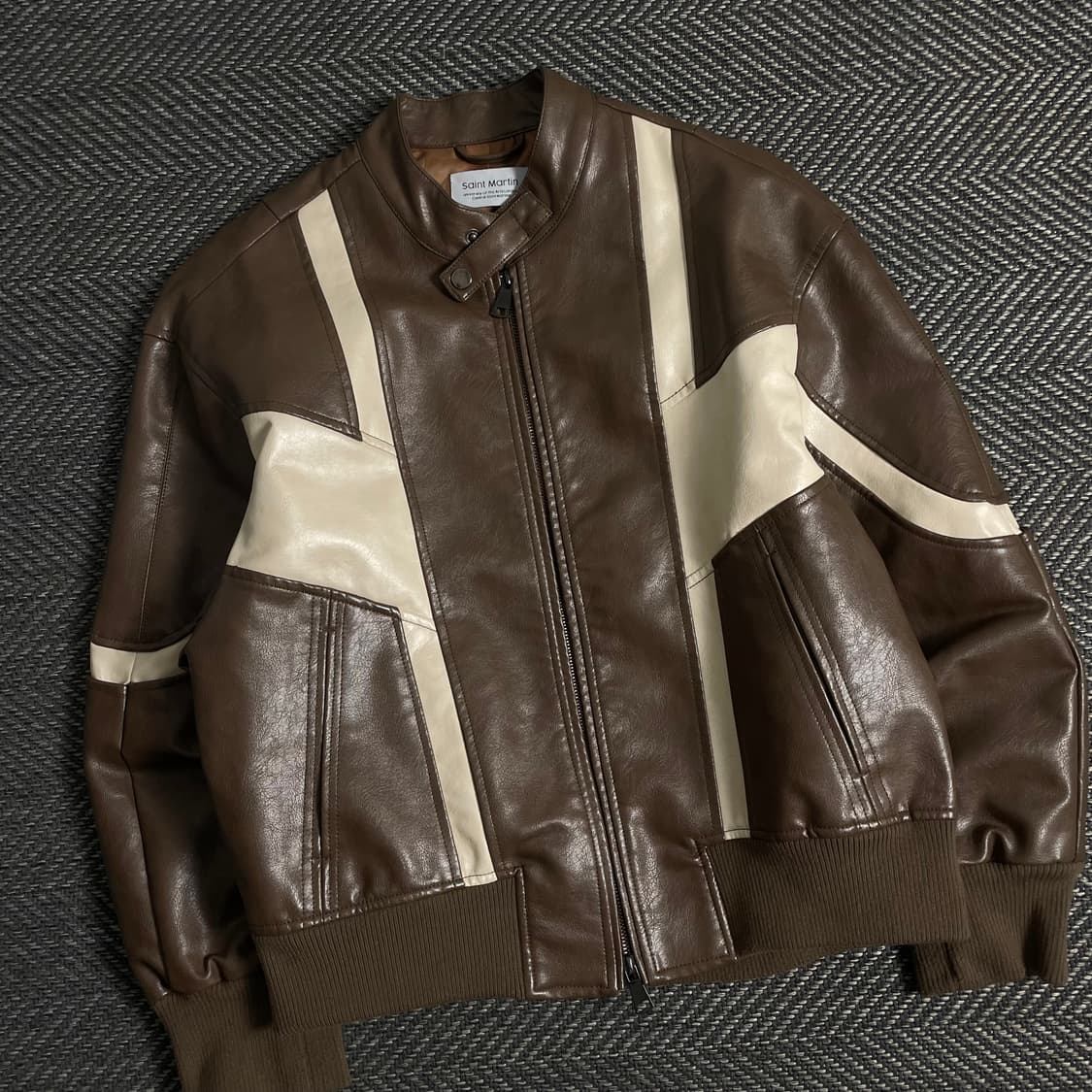Saint Martin 비건 레더 바이커 자켓y 3609 상품이미지1