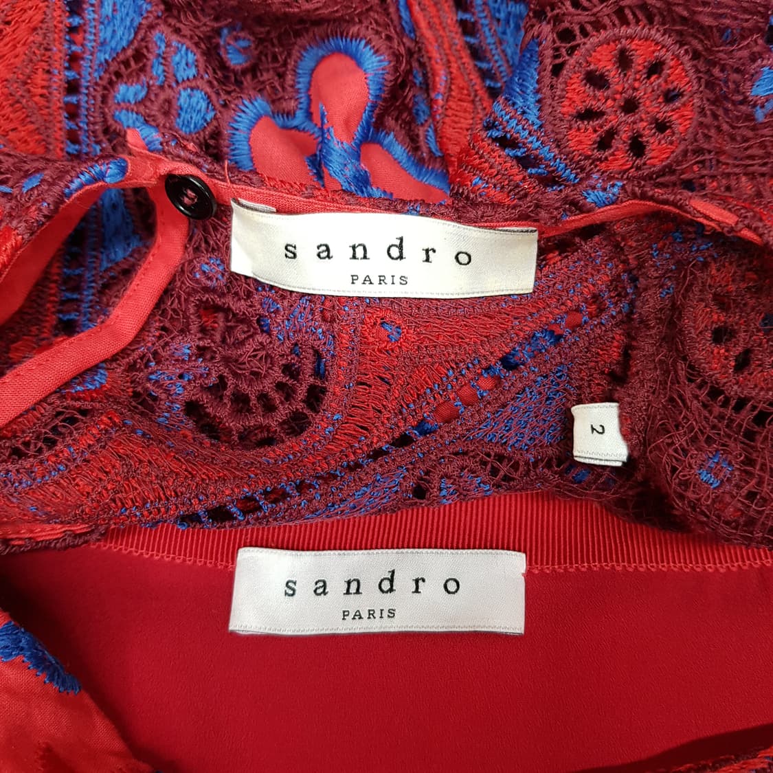 산드로 플로럴 레이스 크롭 블라우스 미디 스커트 셋업 2사이즈 상품이미지9