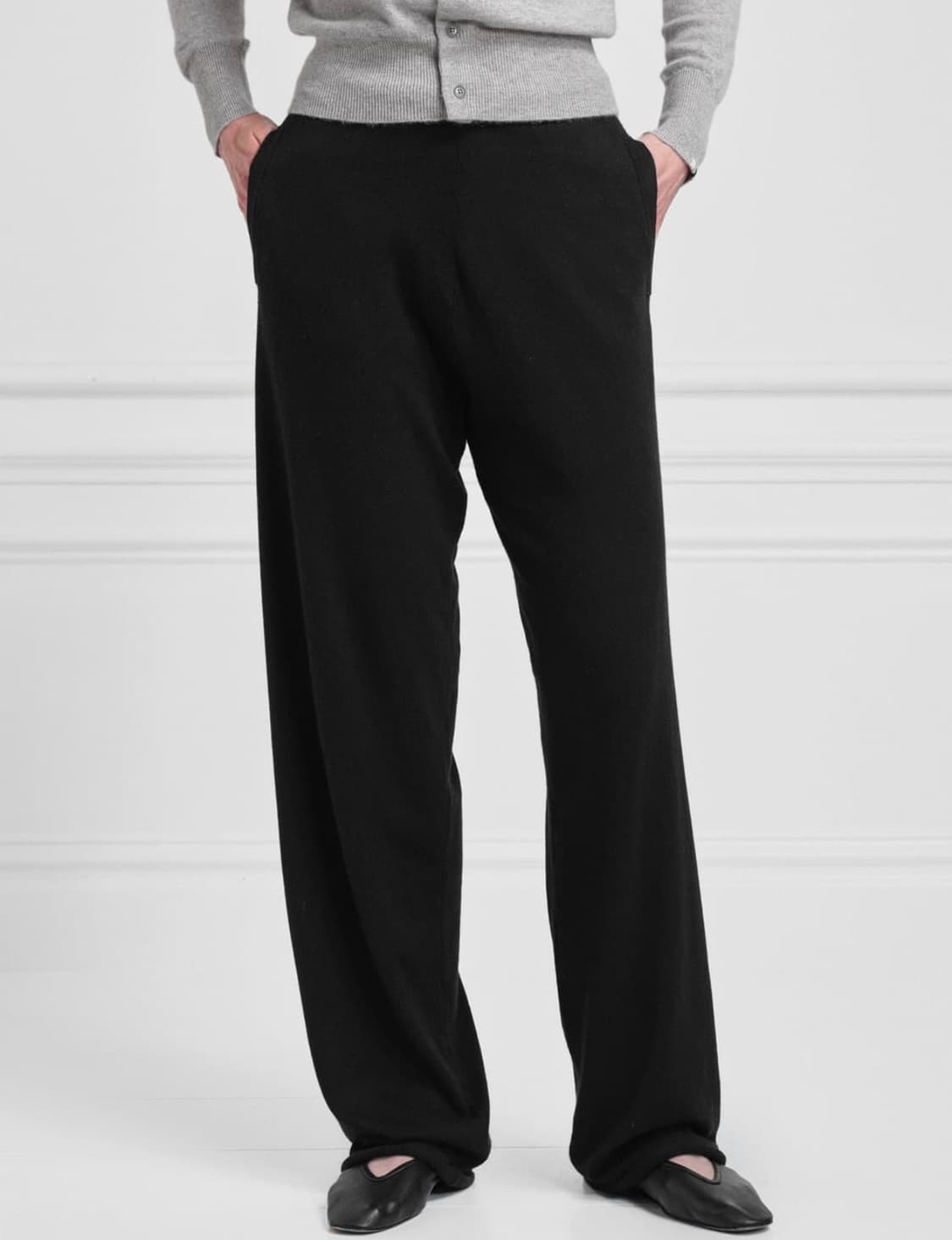 익스트림 캐시미어 릴랙스 팬츠 네이비 상품이미지1