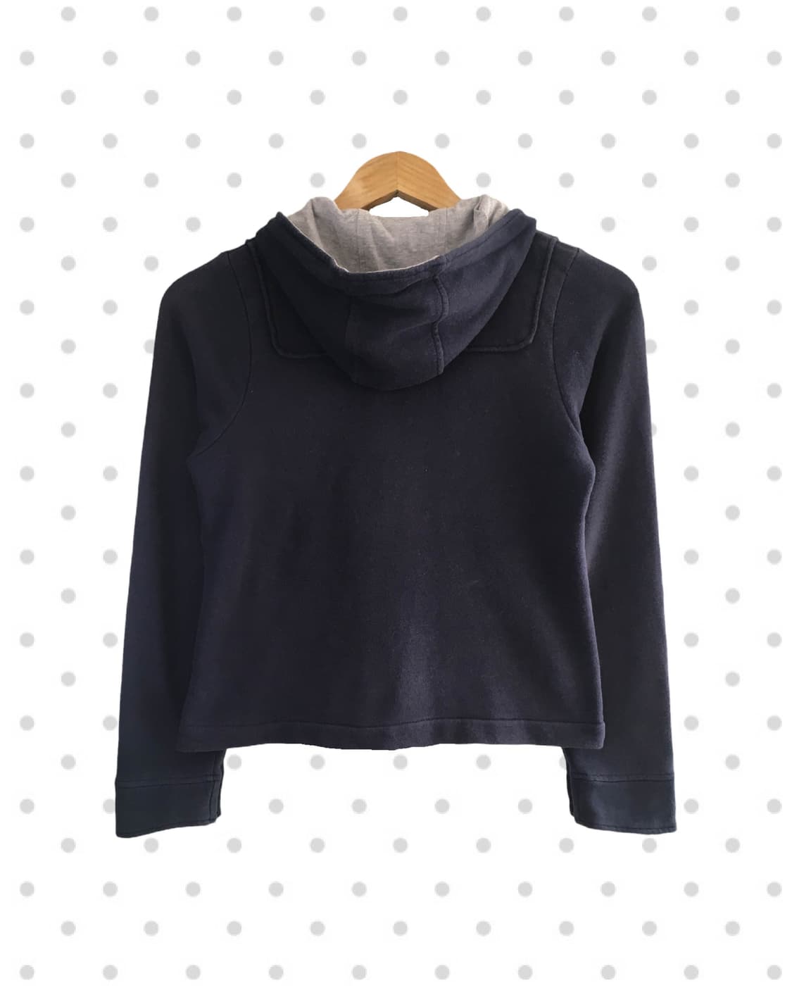 vintage toggle button hooded zip-up navy 상품이미지6