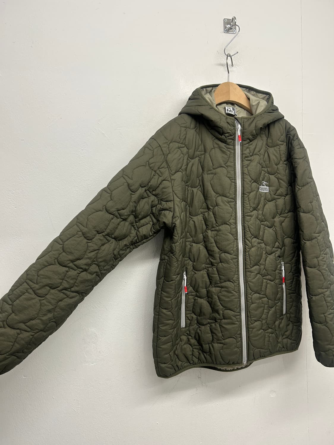 JPN CHUMS Booby 퀼팅 후드 자켓 카키 상품이미지3