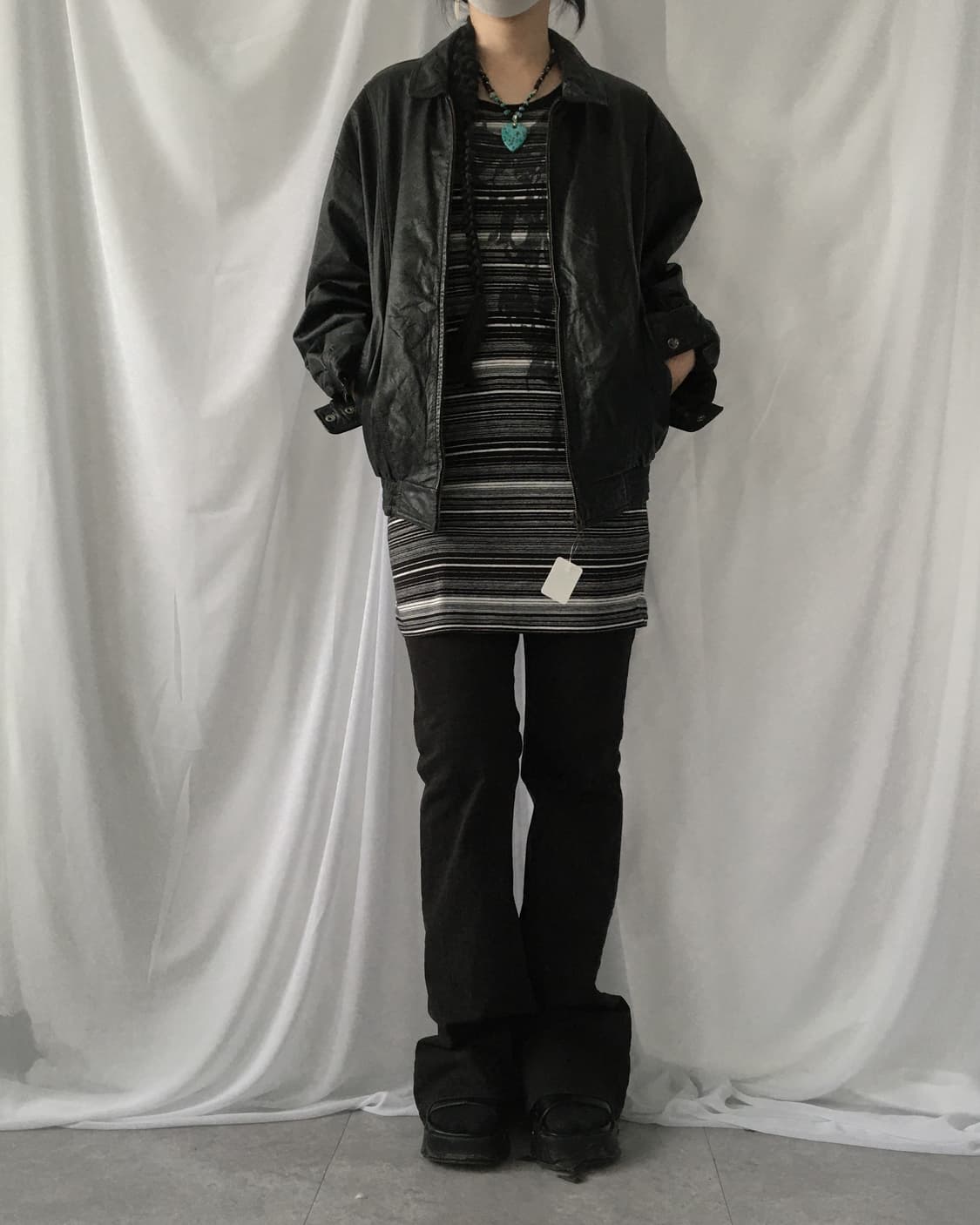 Leather bomber jacket 상품이미지9