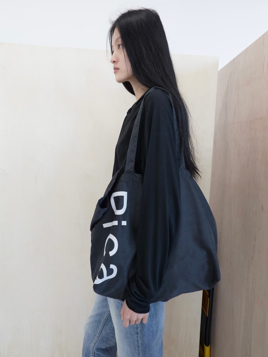 (1회착용) pica 파이카 memory big bag 에코백 _ 블랙 상품이미지2