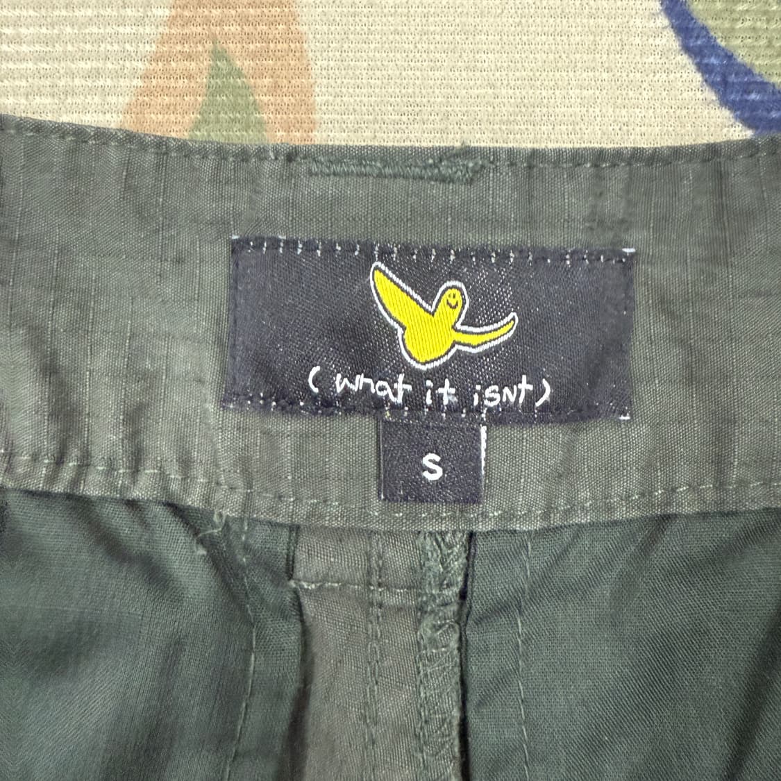 (S)와릿이즌 wha it isnt 카고반바지(카키) 상품이미지2