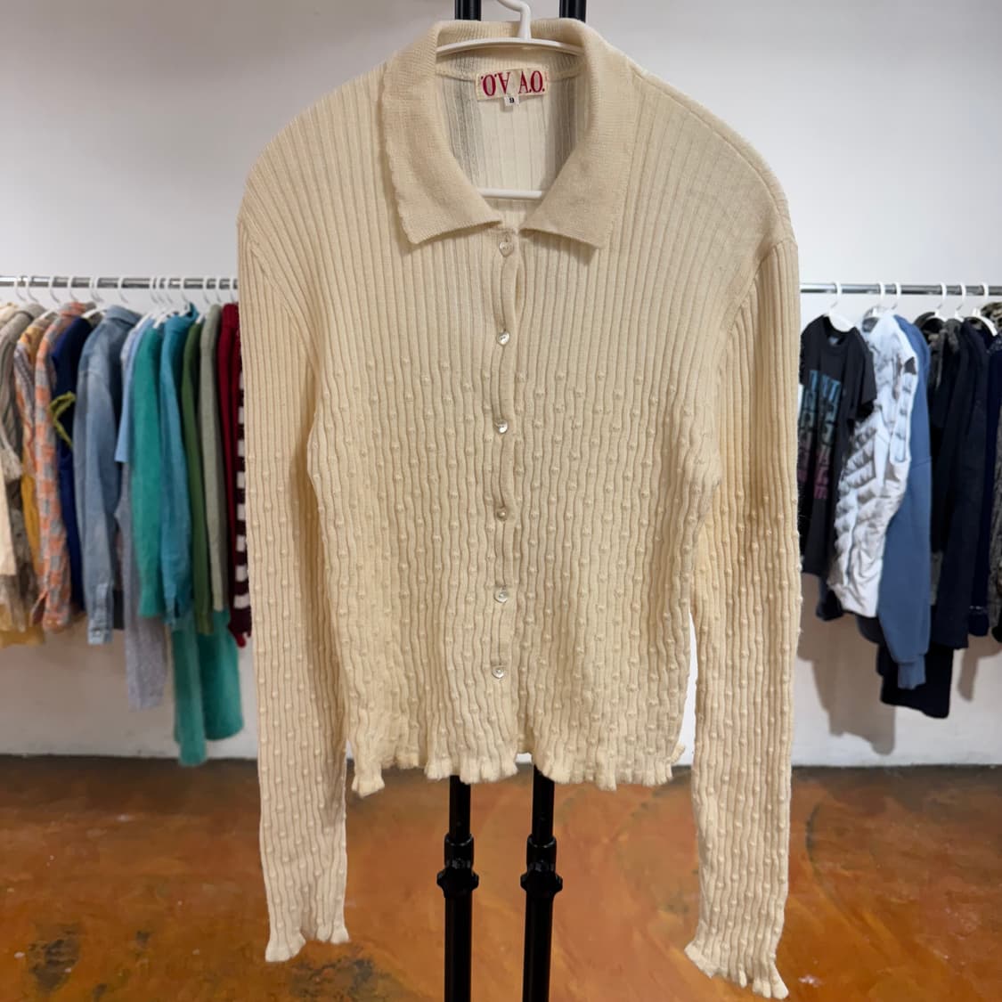 니트 반팔 가디건 세트 (아이보리) 상품이미지5