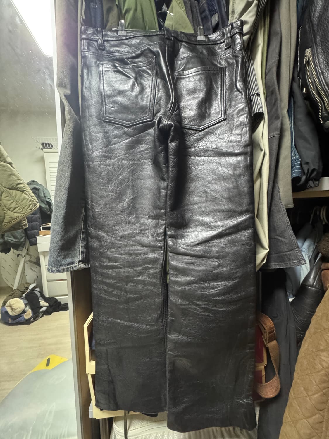 밴슨 가죽바지 34 실제 31정도 상품이미지3