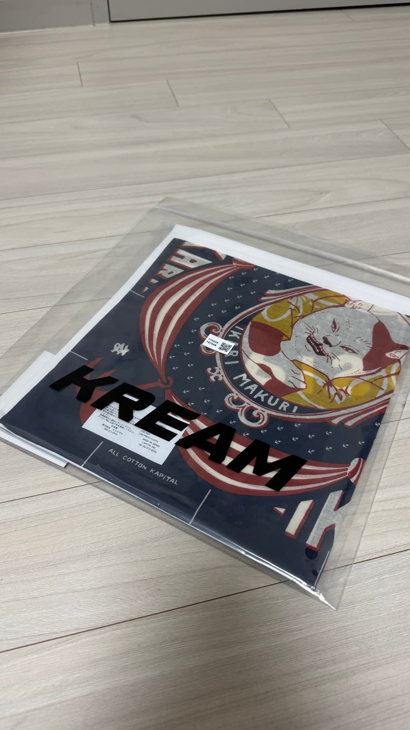 [OS] 캐피탈 컬러드 반다나 앵그리 캣 네이비 상품이미지3