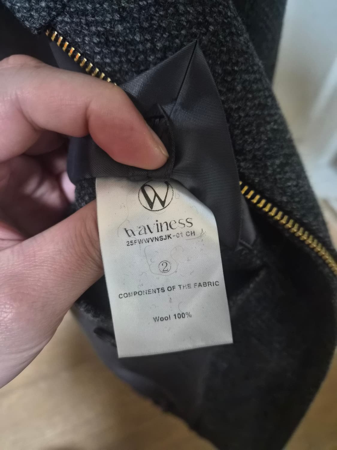 웨이비니스 울크롭 자켓 2사이즈 상품이미지4