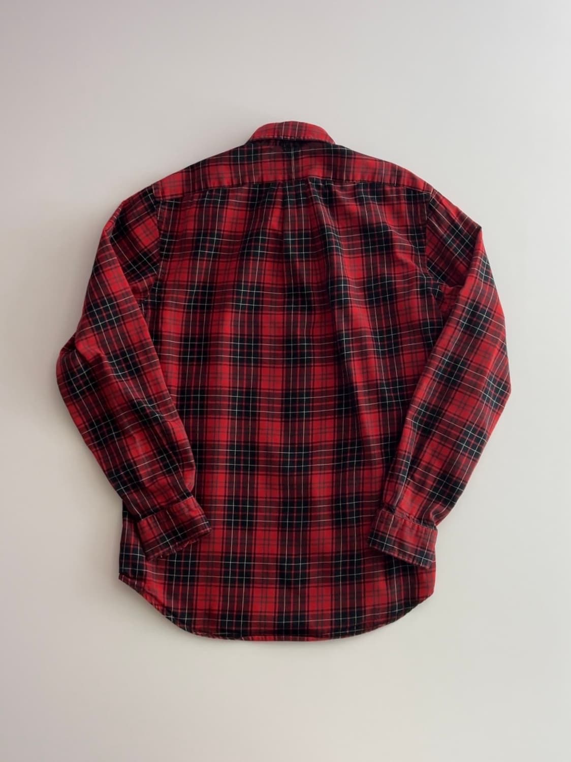 폴로 랄프로렌 레드 클래식 핏 체크 셔츠 M 상품이미지7