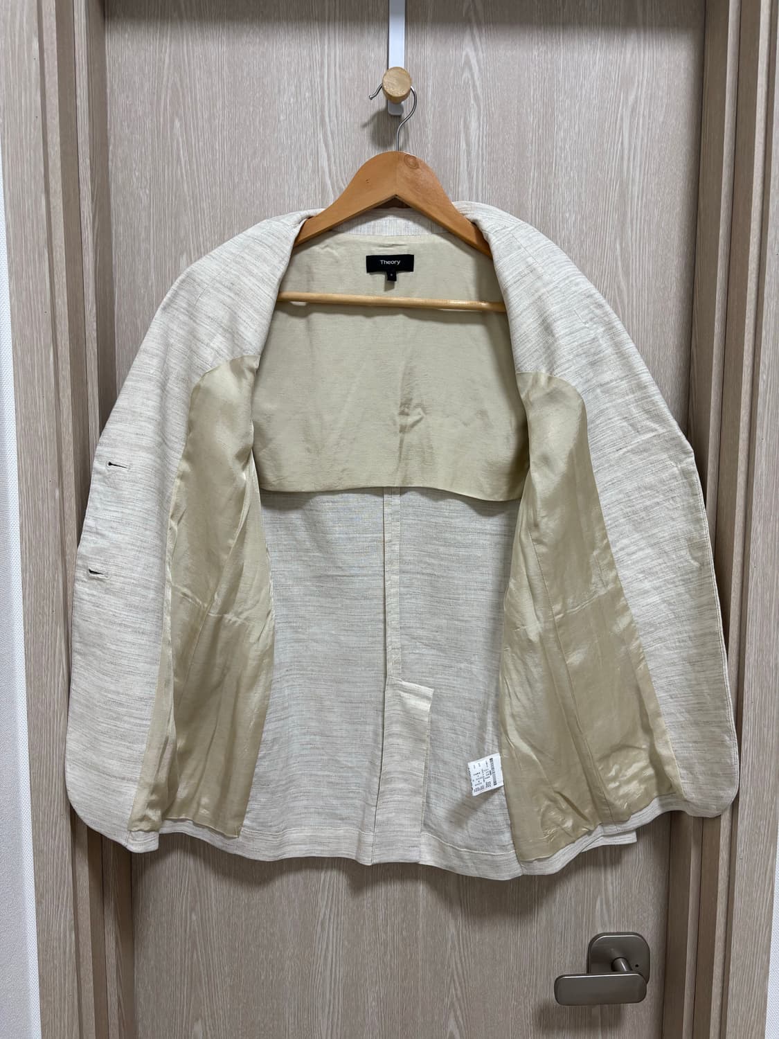 띠어리 여성 린넨자켓 0사이즈/아이보리 상품이미지3