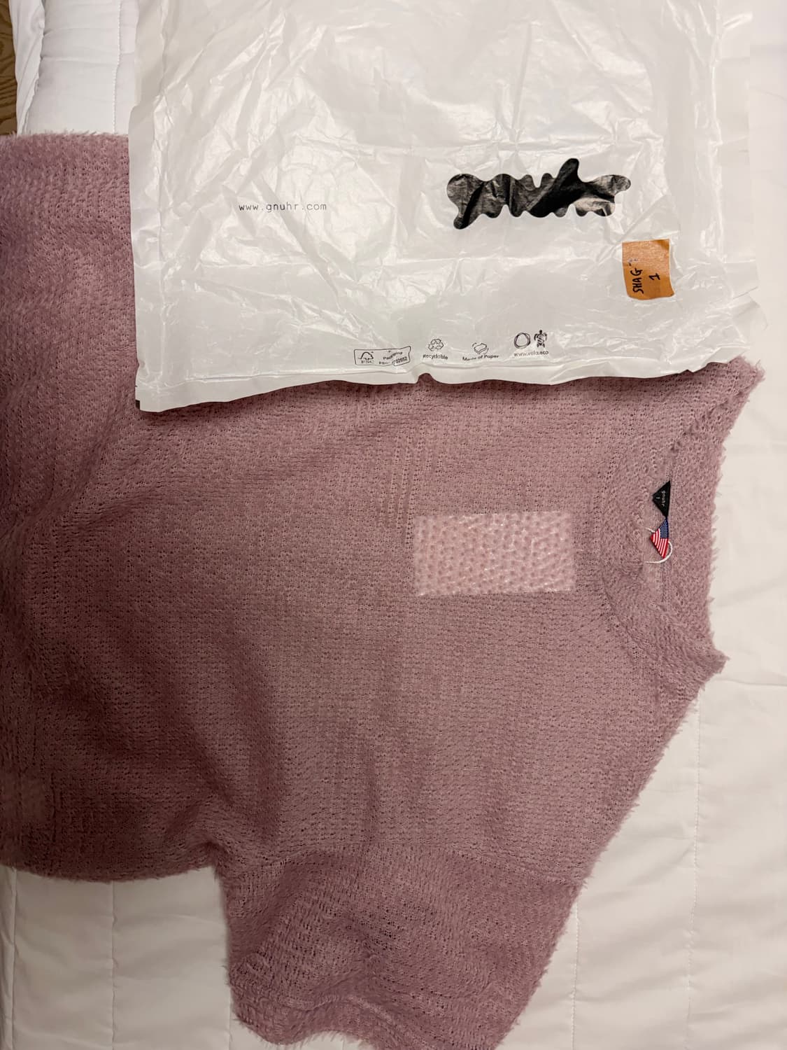 Gnuhr 누어 샤그 티셔츠 퍼플도브1 상품이미지1