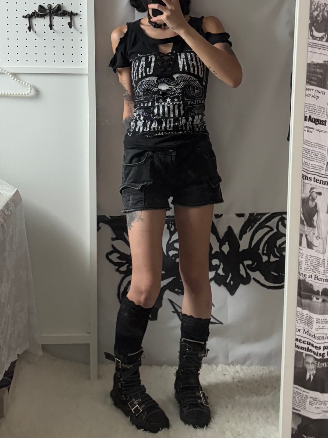 Remake Funky Printed Off-Shoulder Cut  상품이미지4