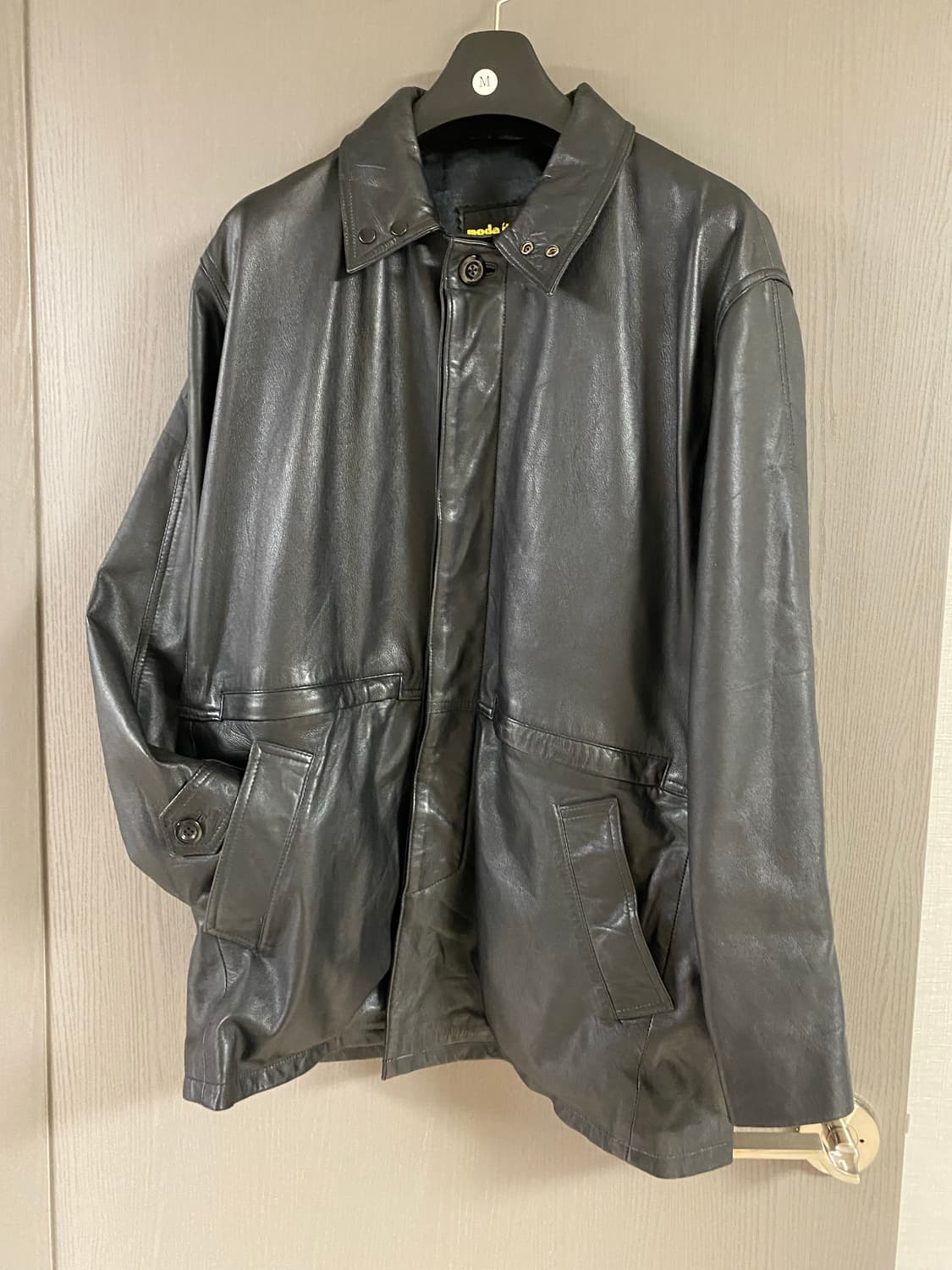 Moda italiana 블랙 양가죽 자켓 상품이미지4