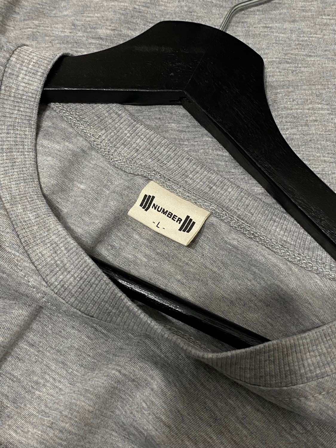 Number 레터링 그레이 롱슬리브 상품이미지5