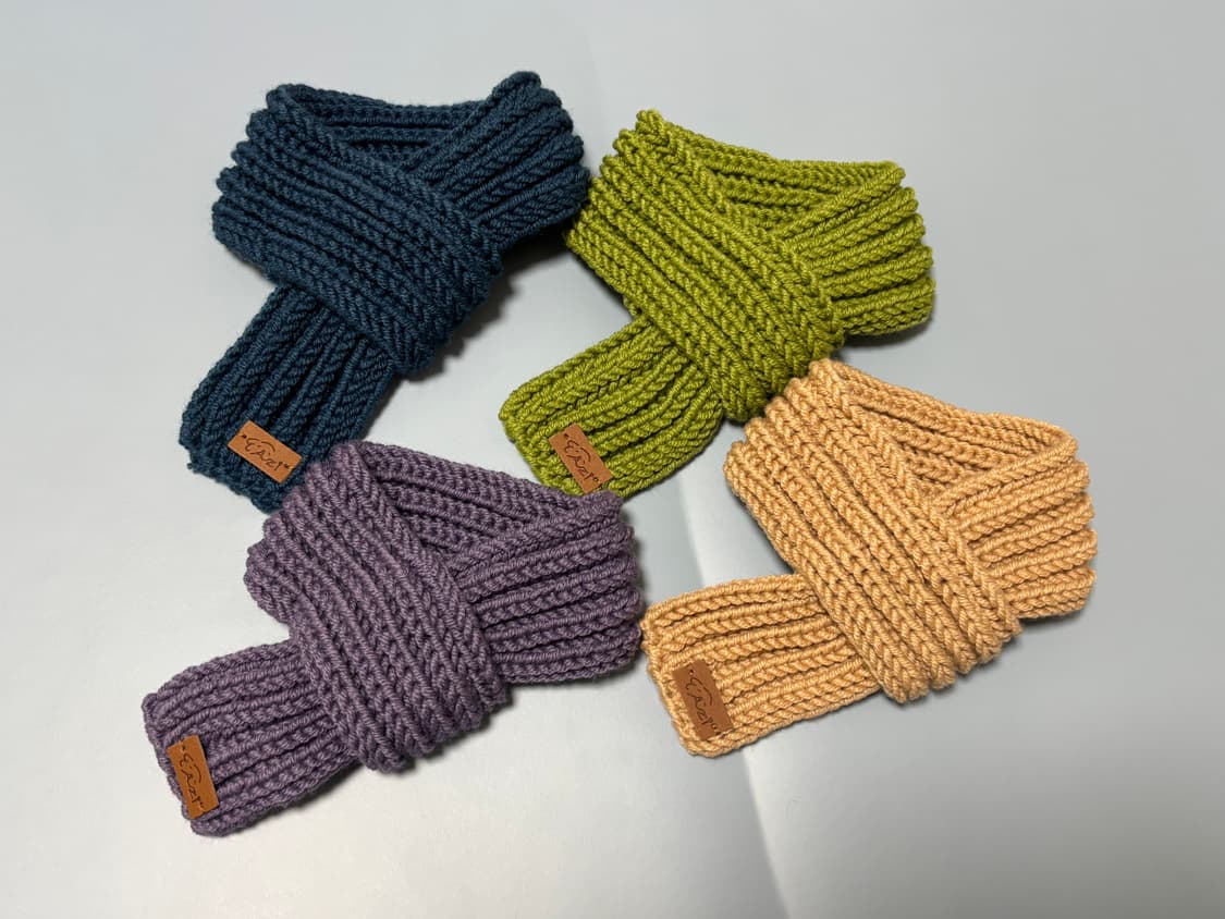 강아지,애기용 니트 목도리 핸드메이드 뜨개 상품이미지1