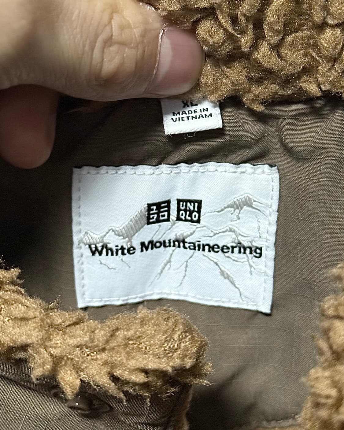 유니클로 화이트마운티니어링 콜라보 반집업 뽀글이 양털 후리스 플리스 카멜 상품이미지7