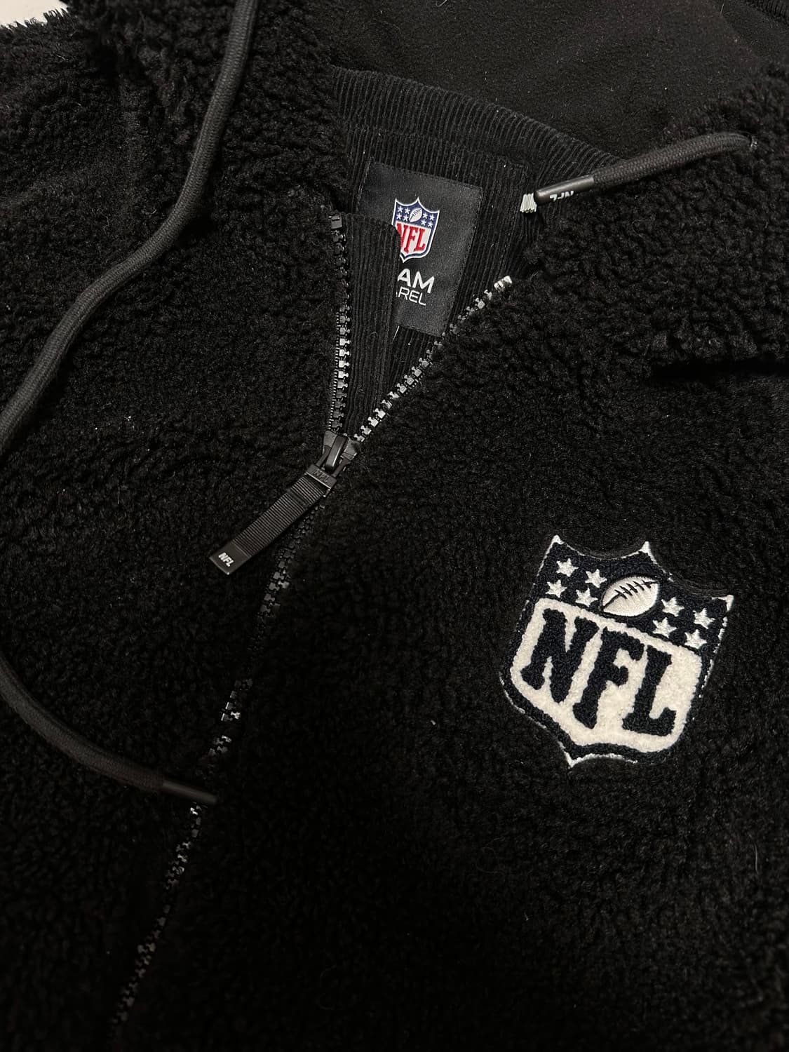 NFL 블랙 후드 플리스 자켓 상품이미지5