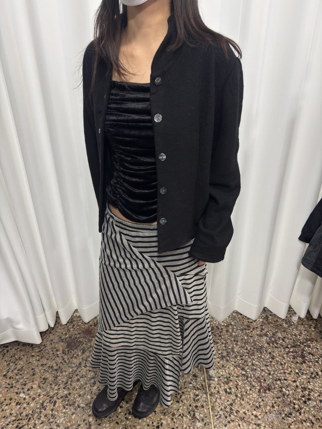 moga velvet shirring sleeveless 상품이미지3