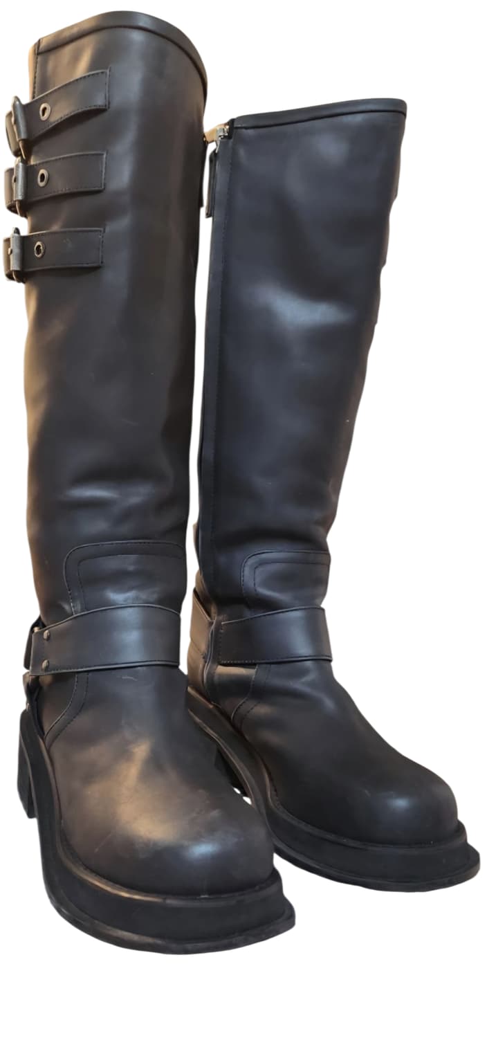 럭키슈에뜨 리얼가죽 롱부츠 블랙 240 상품이미지1