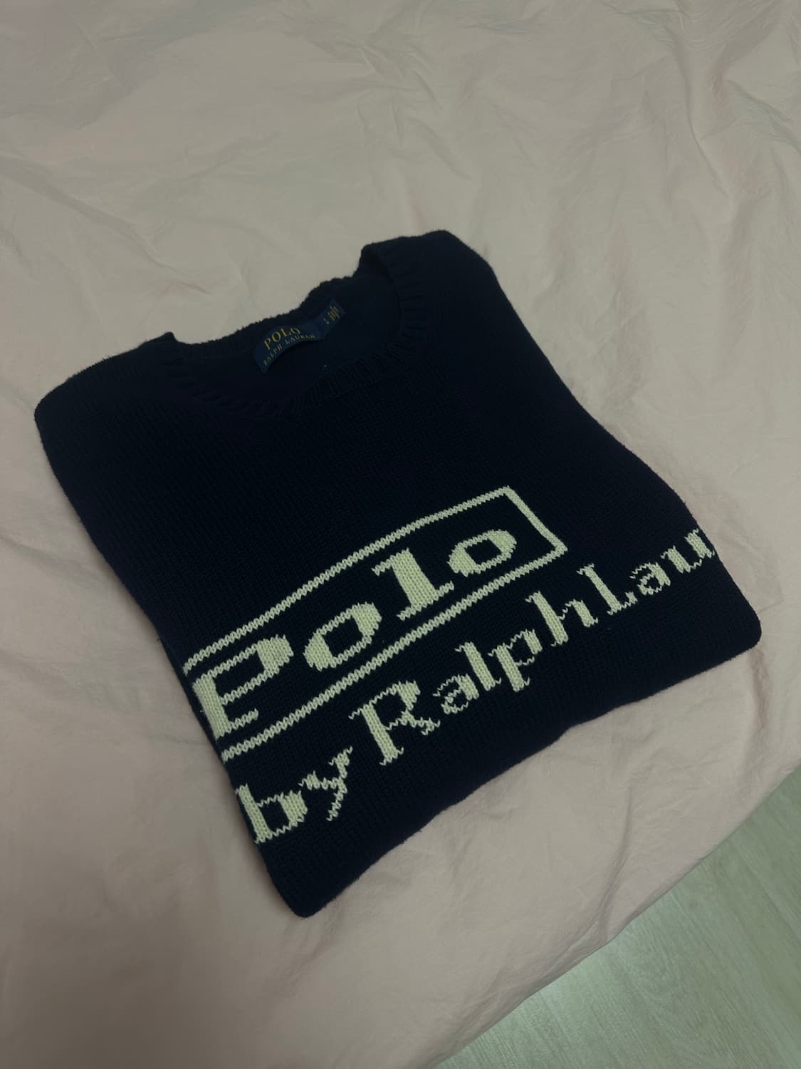 L 폴로 아이코닉 로고 크루넥 스웨터(네이비) 상품이미지1