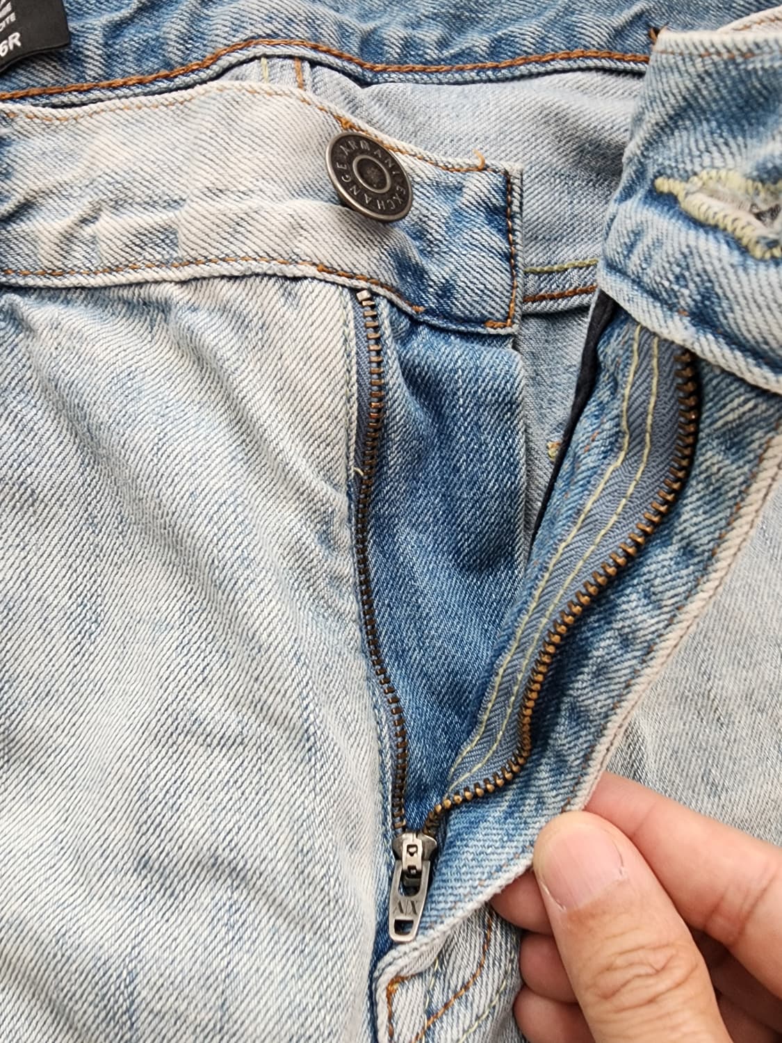 ARMANI 알마니 익스체인지 데님 팬츠. (36~37)인치 연청 청바지 상품이미지5