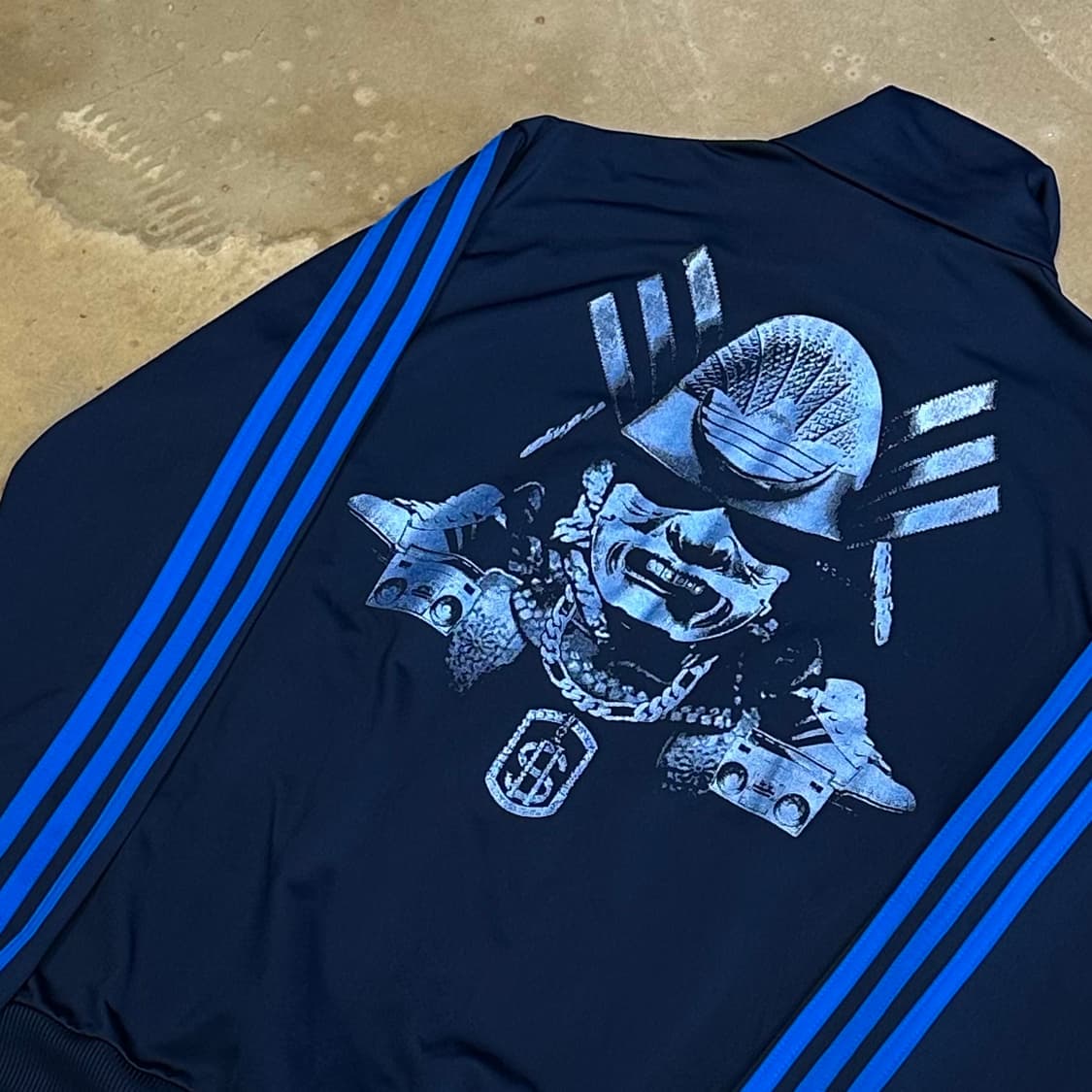 S 아디다스 파이어버드 그래픽 네이비 트랙탑 상품이미지1