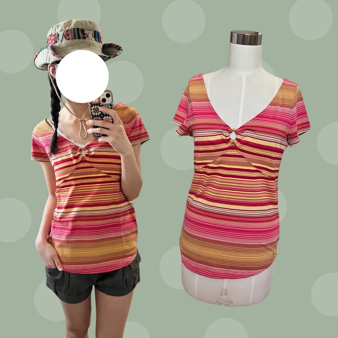 핀터깔 타미힐피거 빈티지 스트라이프 티셔츠 상품이미지1