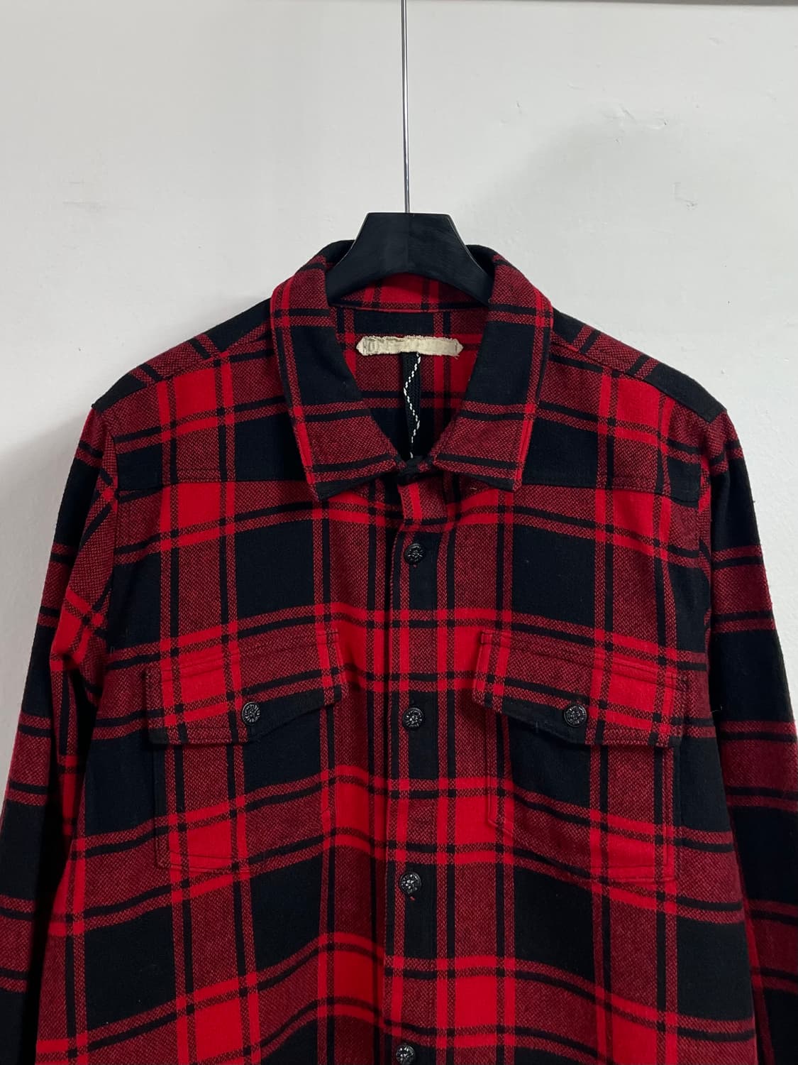 오프화이트 체크 플란넬 셔츠 (on.568) 상품이미지3