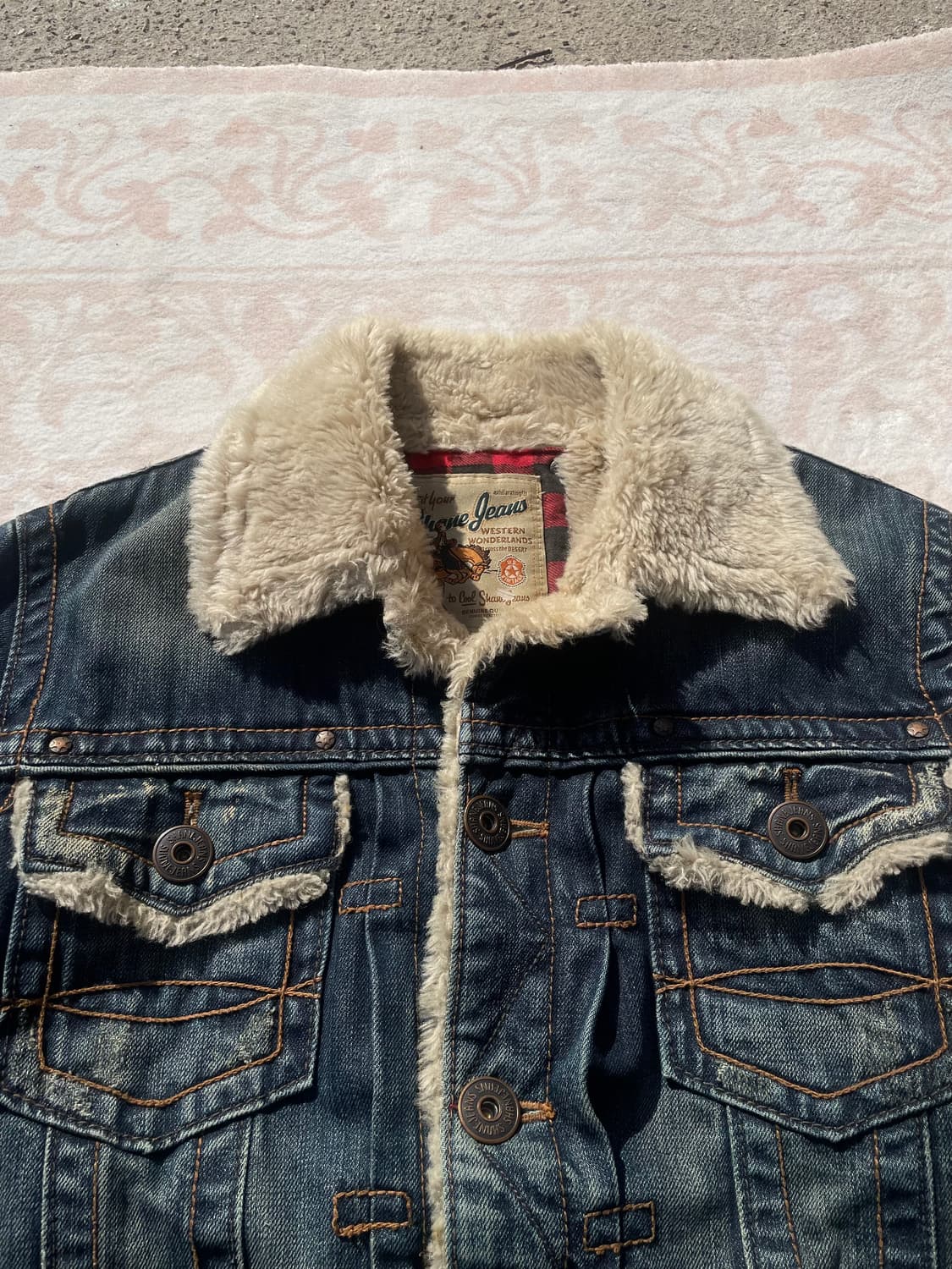빈티지 웨스턴 쉐르파 데님자켓 상품이미지4