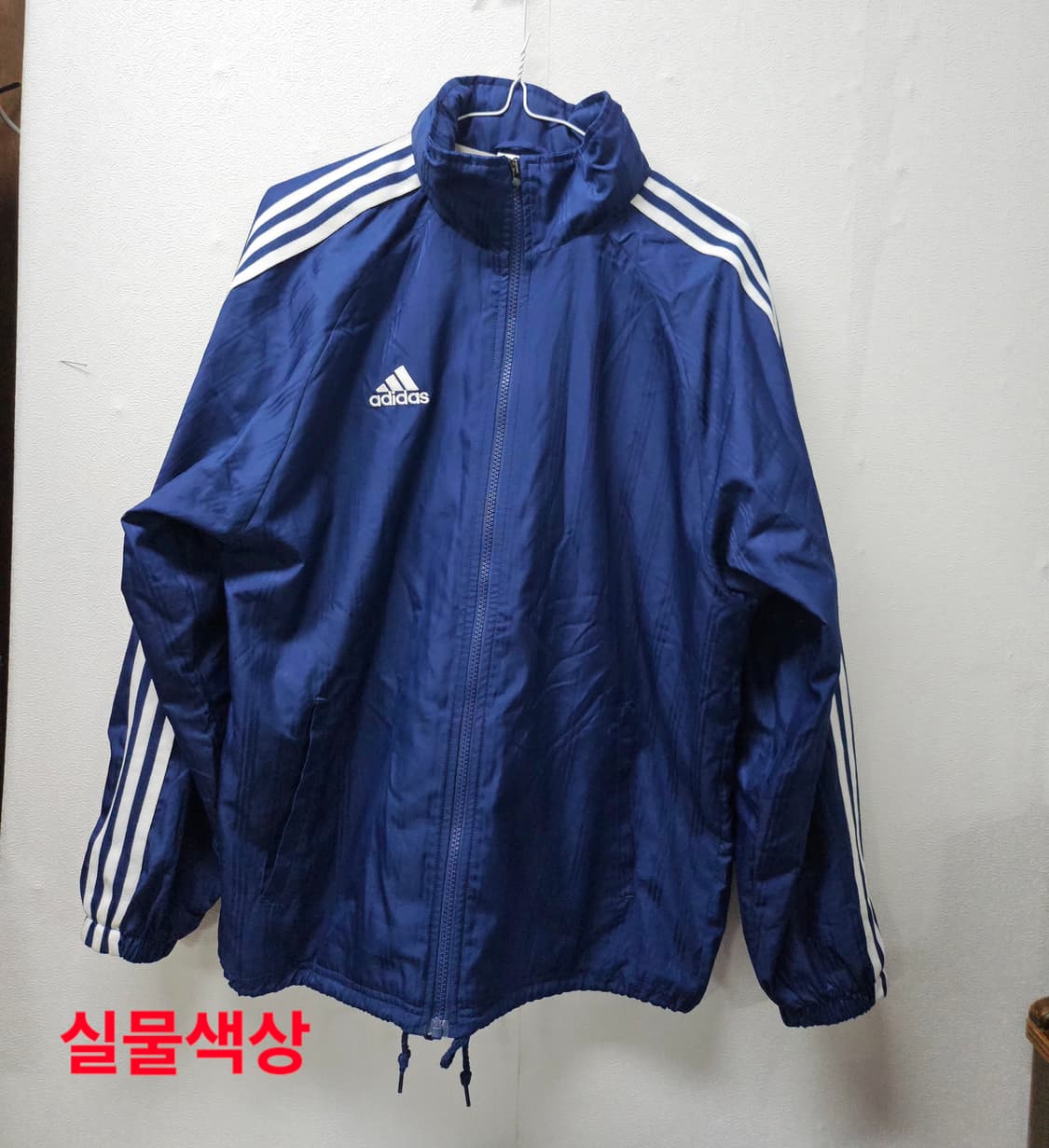 아디다스 네이비 삼선 바람막이(안감)  100  L 상품이미지2