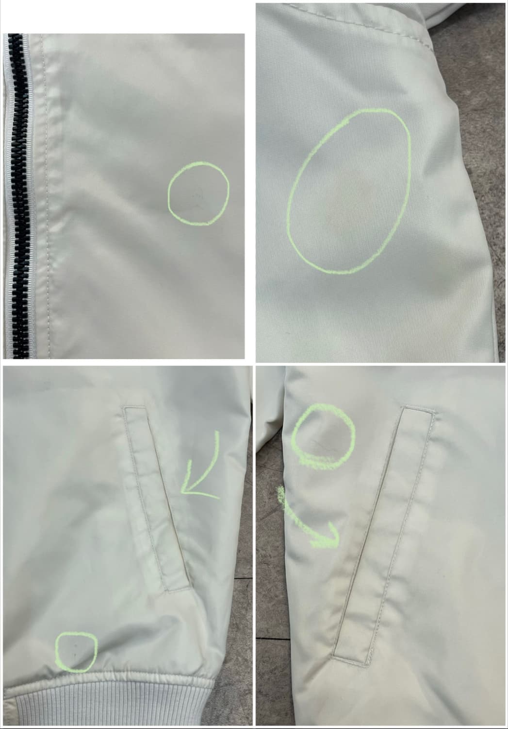 에비수 블루종 자켓 화이트 100(L)  #csz3756 상품이미지5