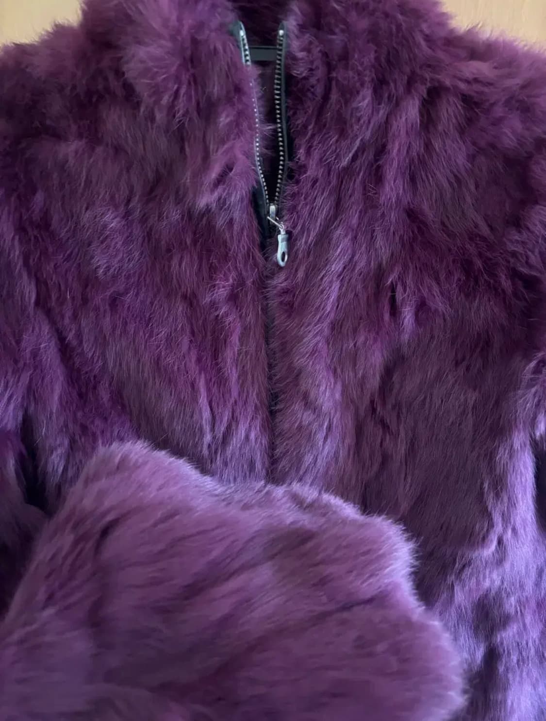 고스펑크 오네갸루 뱀파이어 무드 퍼플 보라색 퍼자켓 아우터 상품이미지3