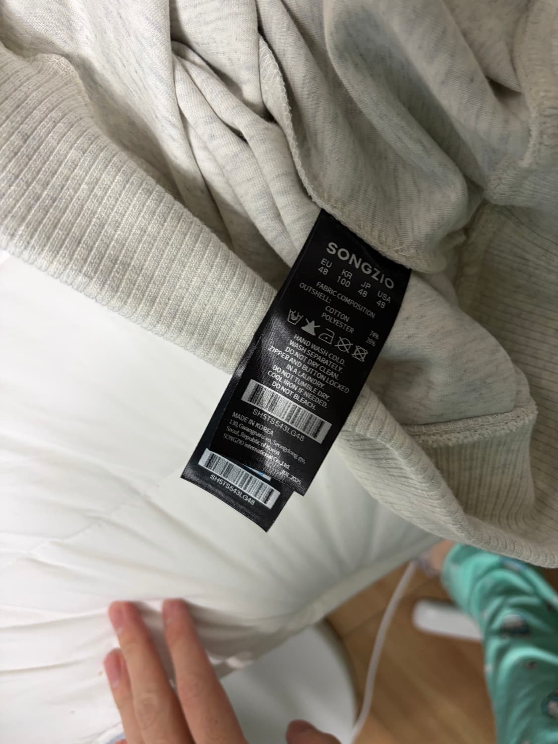 송지오 옴므 오리진 파리 후드 실착 1회 상품이미지4