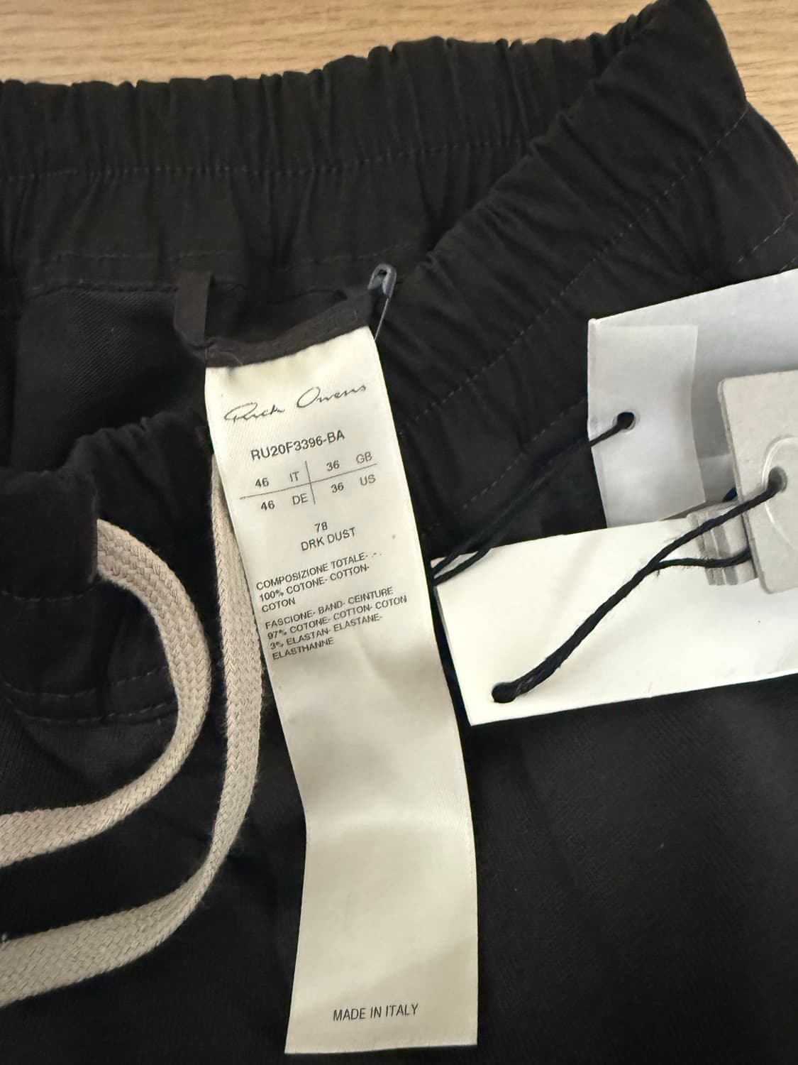 릭오웬스 조거팬츠 새상품 상품이미지4