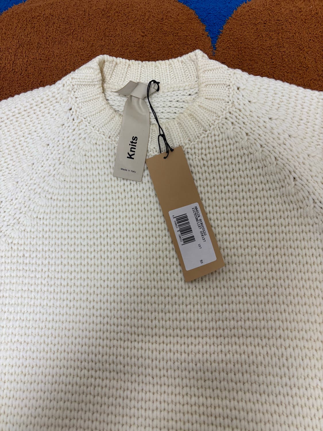 (새상품/택⭕️) TENC 화이트 크림 아이보리 니트 From Italy 상품이미지2