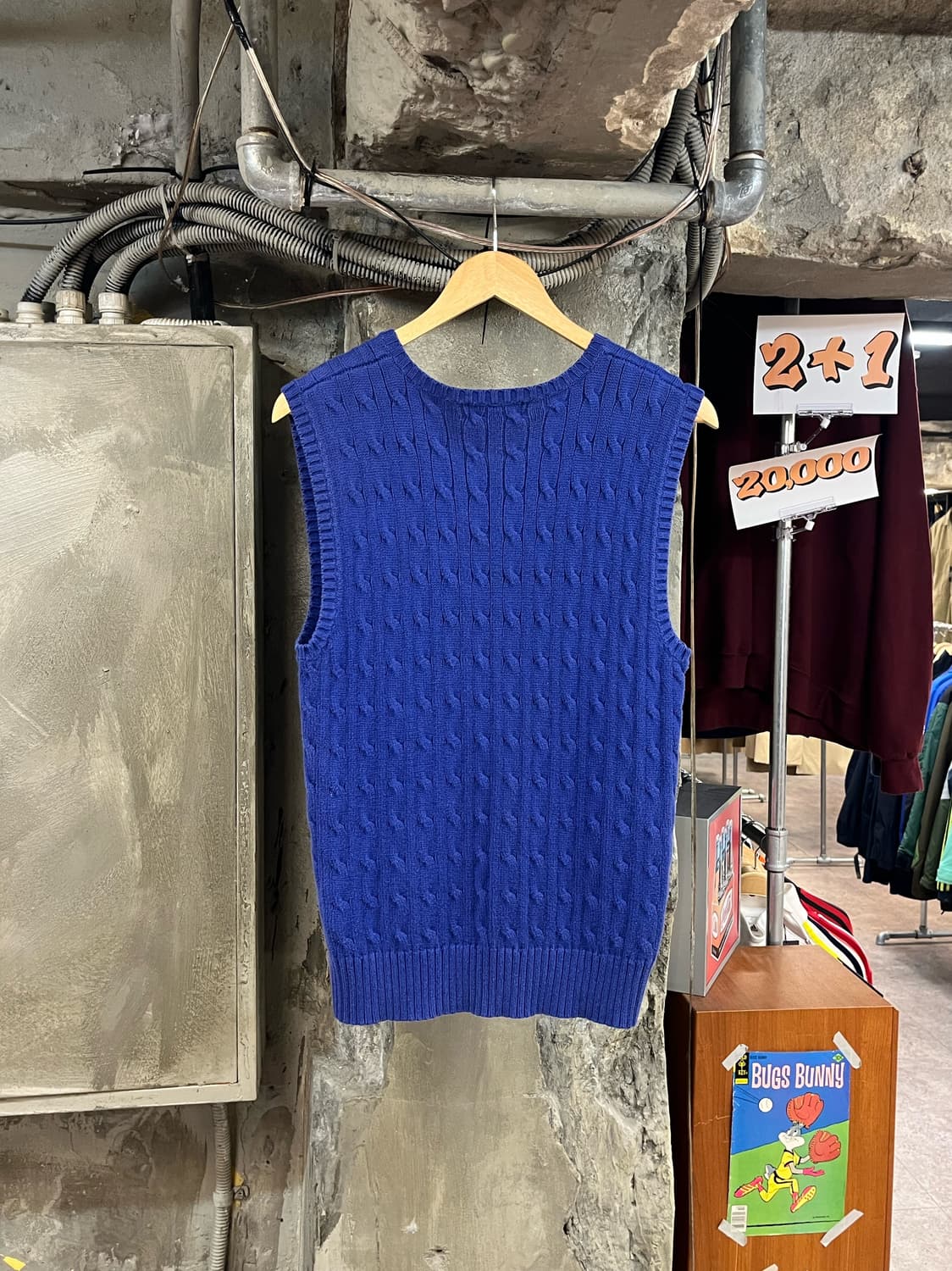 폴로 랄프로렌 니트 베스트 블루 L #csz3496 상품이미지2