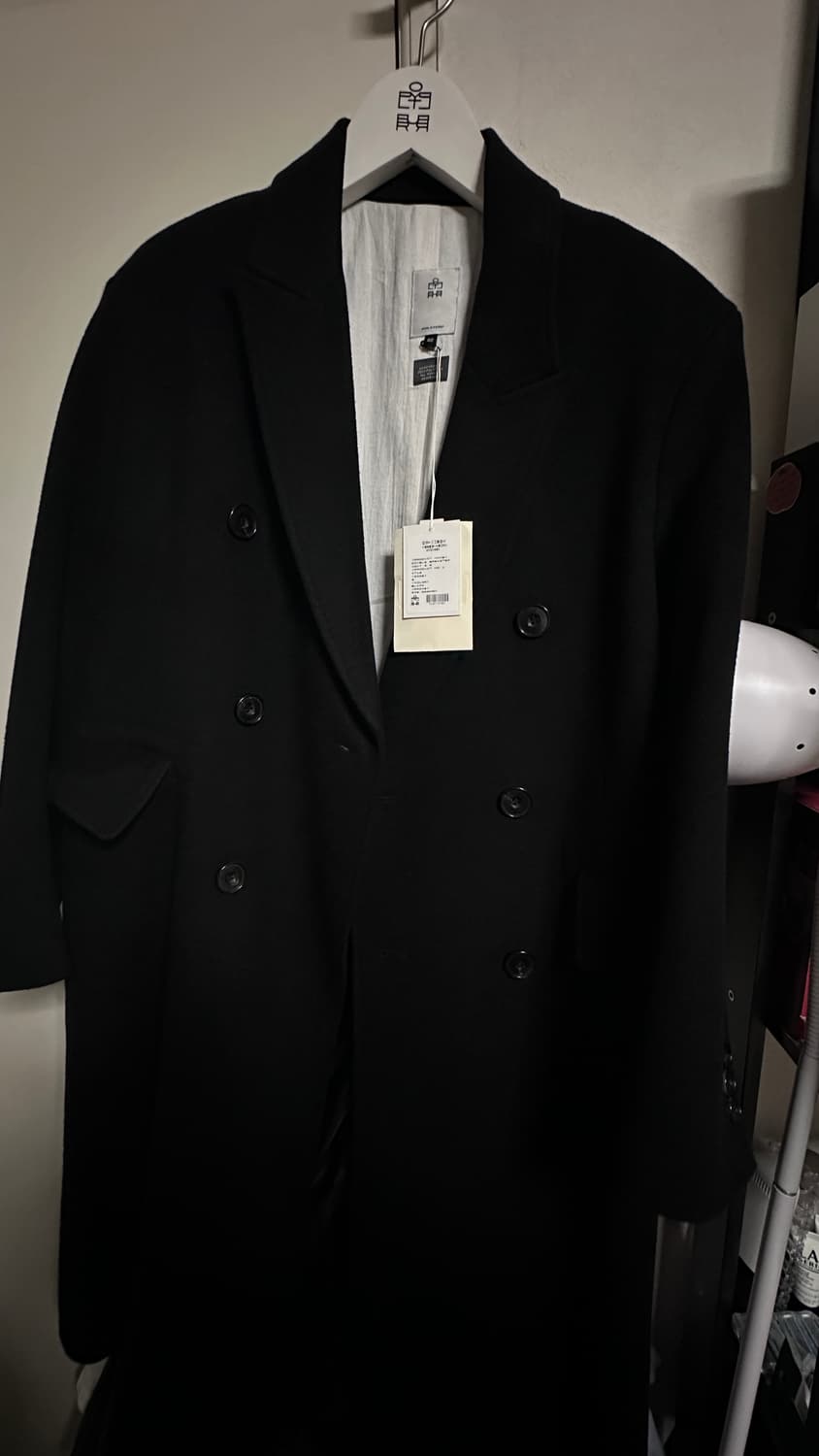 [2] 폴리테루 더블 브레스티드 코트 2.0 블랙 상품이미지2