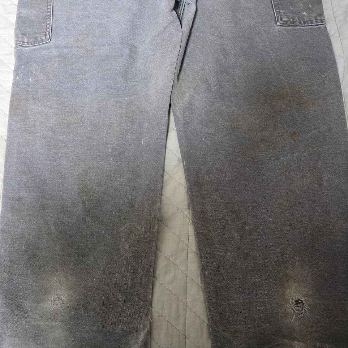 [38X30] 00s 칼하트 더블니 B136 GVL 트래쉬드 팬츠 G-1 상품이미지5