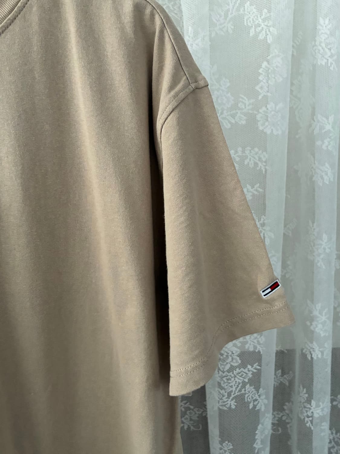 XXL) 타미진스 레이어드 반팔 티셔츠 베이지 상품이미지4