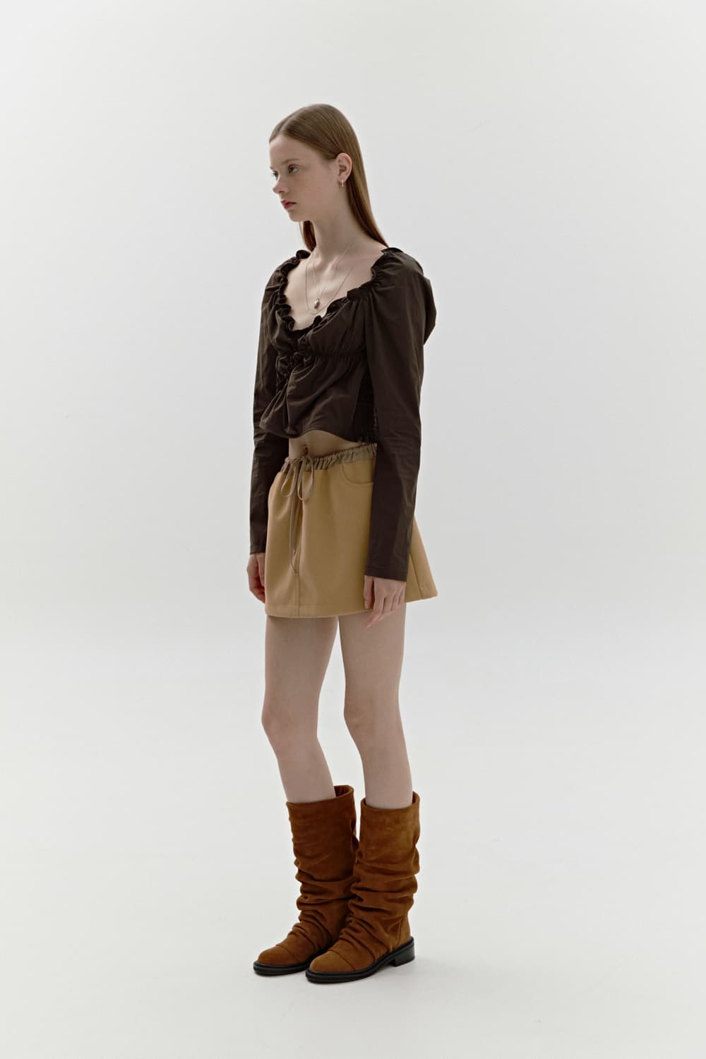 소프트서울 아리엘 탑 브라운 상품이미지2