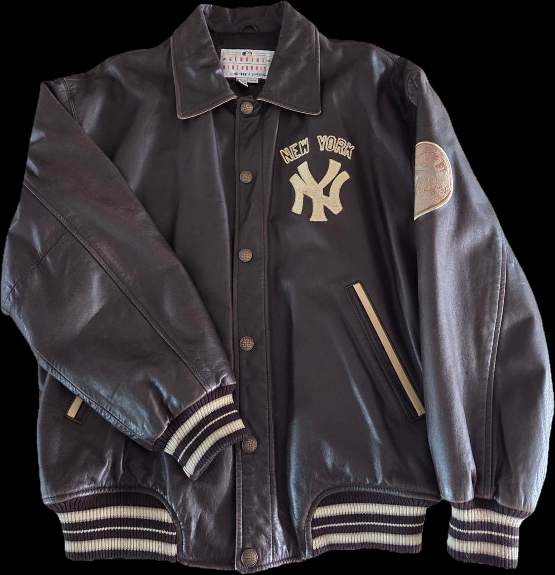 MLB 빈티지 가죽자켓 상품이미지1