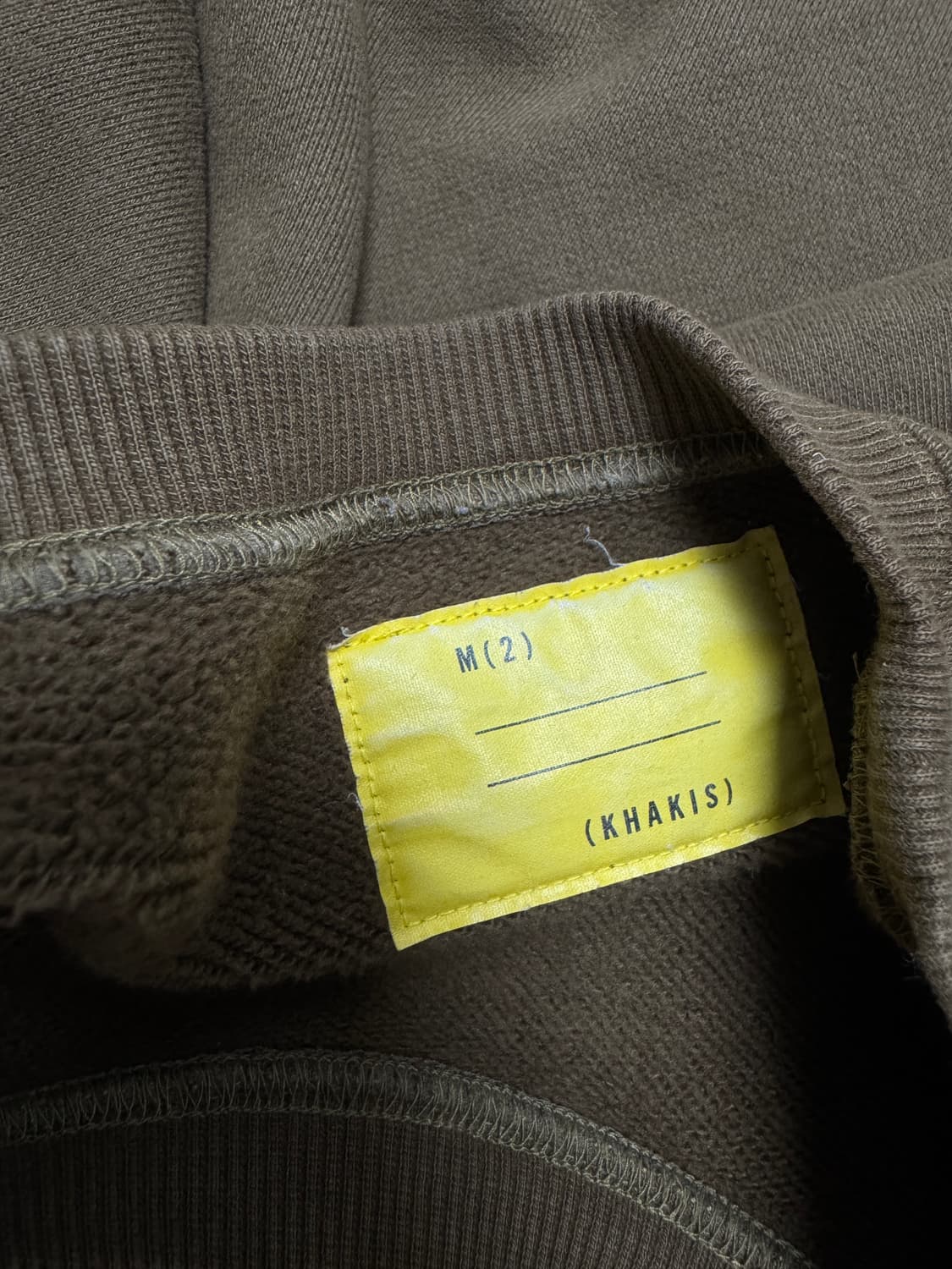 카키스 스탁 크루넥 스웻셔츠 올리브 상품이미지3